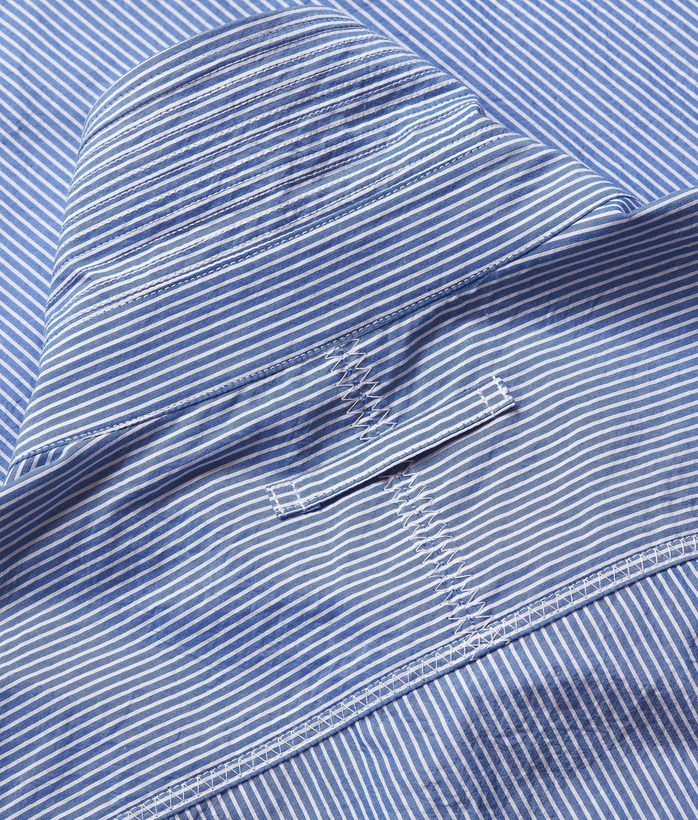 Grasmoor Stripe Relaxed Fit Classic Collar Washed Cotton Shirt Woven | Blueberry/White Stripe