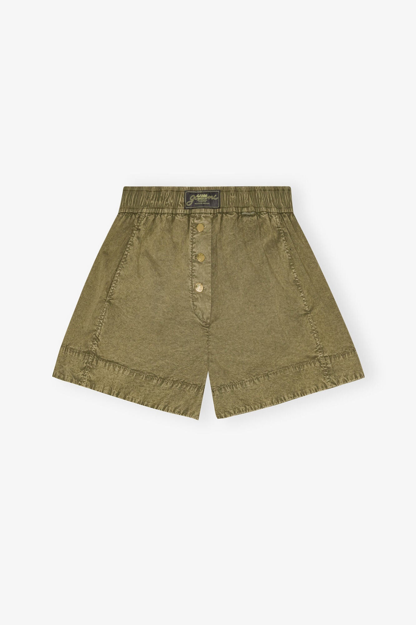 Green Washed Cotton Shorts | Boa