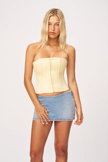 Womens | Satin Corset | Buttercream