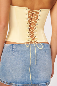 Womens | Satin Corset | Buttercream