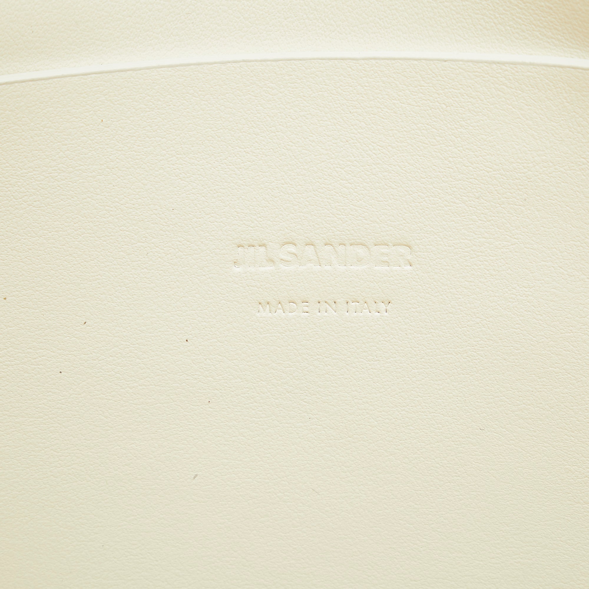 Jil Sander | Pre-Owned Woven Leather Basket Tote | White