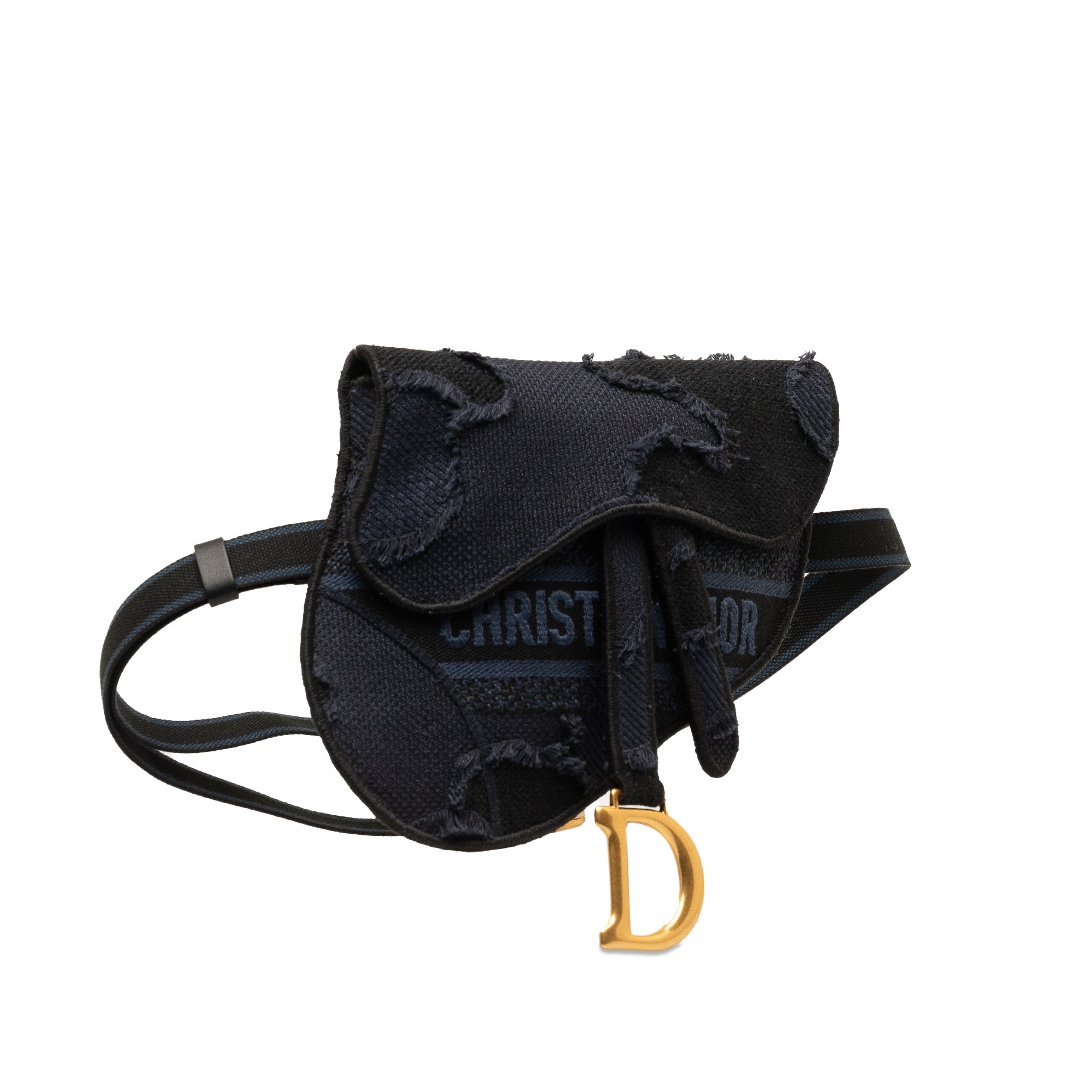 Dior | Pre-Owned Camouflage Saddle Belt Bag | Blue/Dark Blue