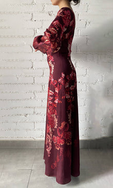 Womens | Aafa Viscose Long Dress | Red Beige