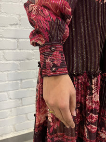 Hemant & Nandita | Aafa Long Shirt Dress | Burgundy