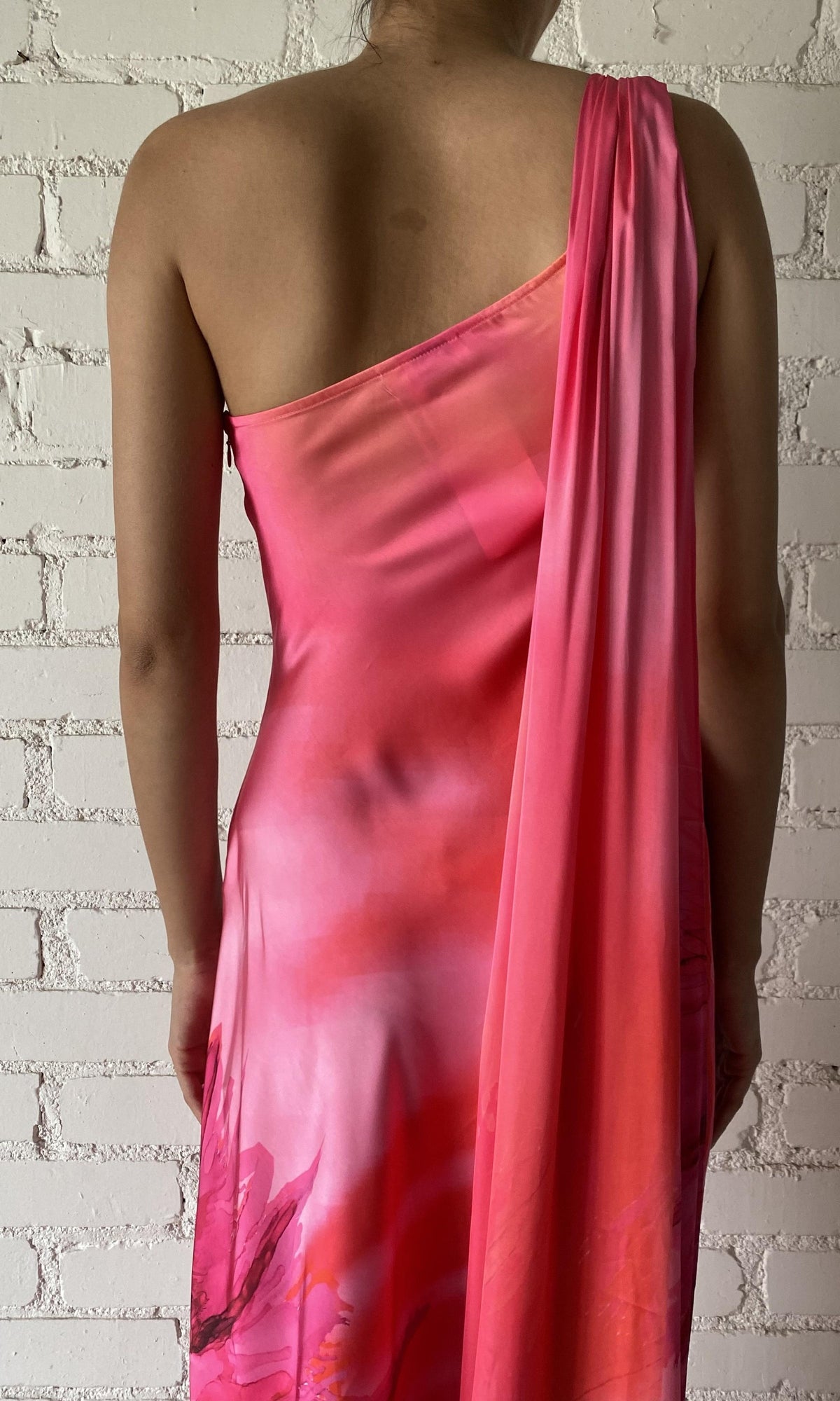 Hemant And Nandita | Abira Poly Satin Lycra Long Dress | Multicolor