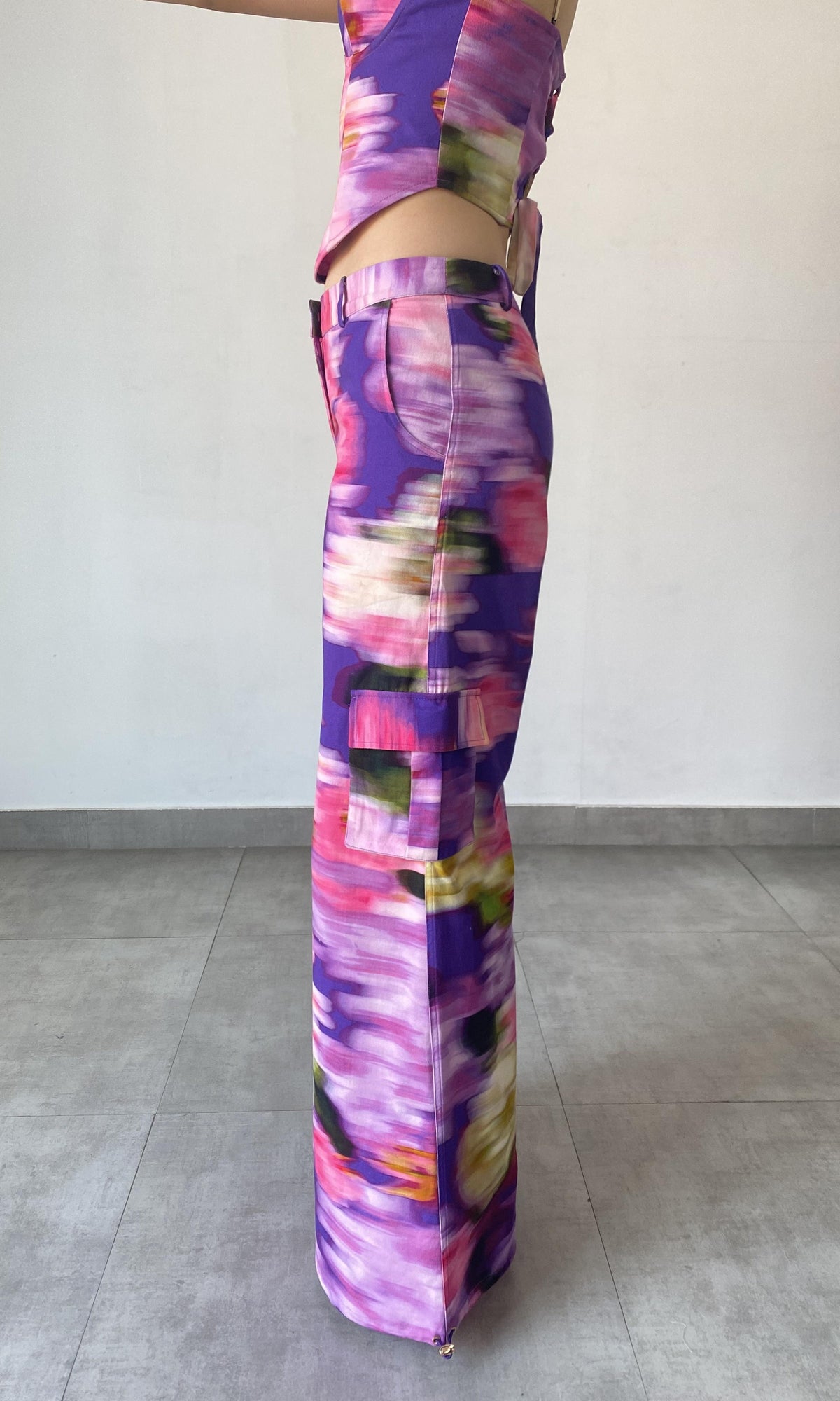 Womens | Anay Cotton Twill Pants | Purple