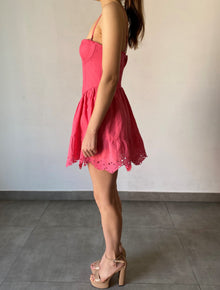 Sweetheart Neckline Short Dress | Pink
