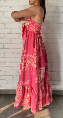 Hemant & Nandita | Asha Floral Long Dress | Pink