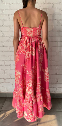 Hemant & Nandita | Asha Floral Long Dress | Pink