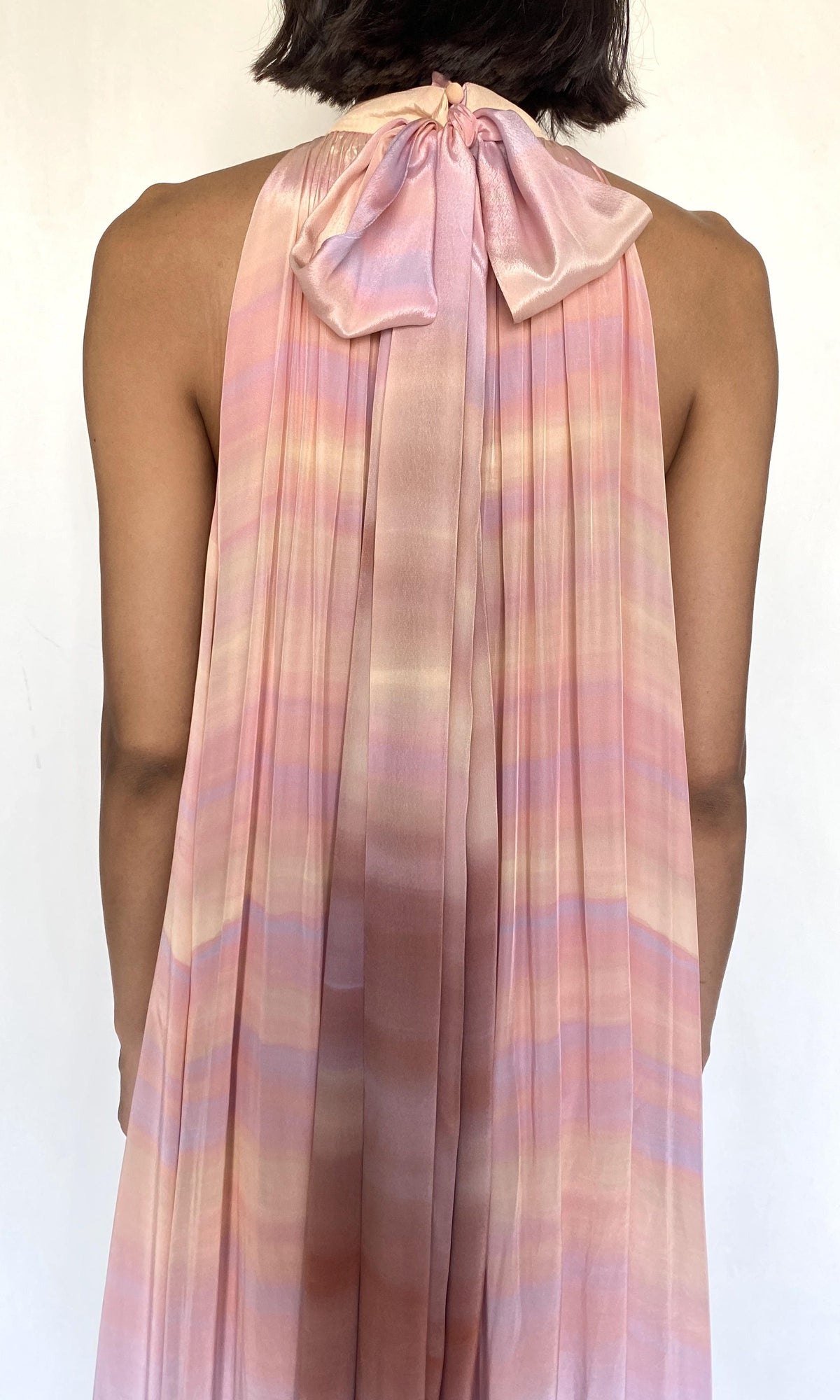 Hemant And Nandita | Asma Viscose Natural Crepe Back Ties Maxi Dress | Multi