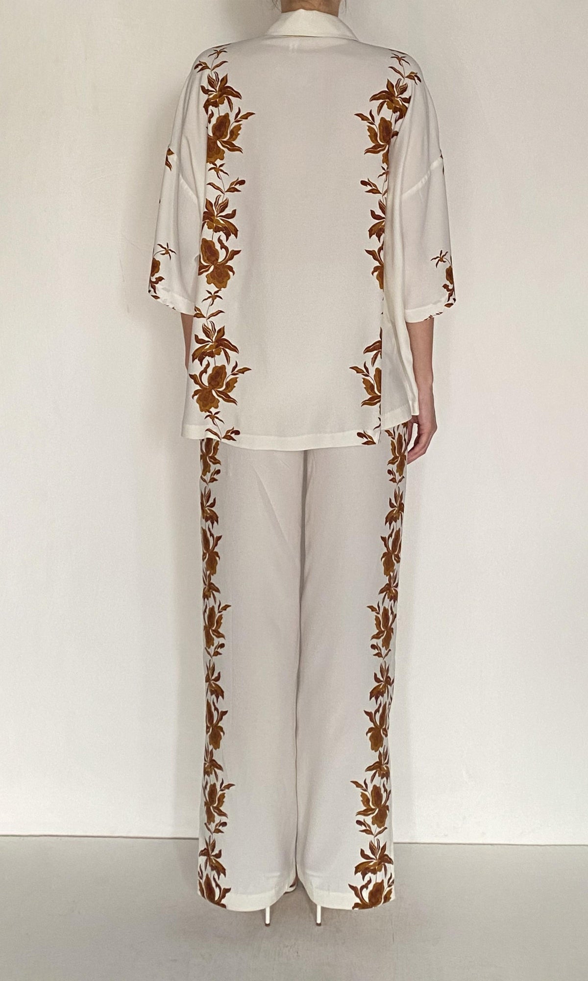 Womens | Ayra Viscose Heavy Crepe Oversized Shirt | Ivory
