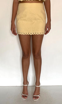 Womens | Bagh Cotton Mini Skirt | Yellow