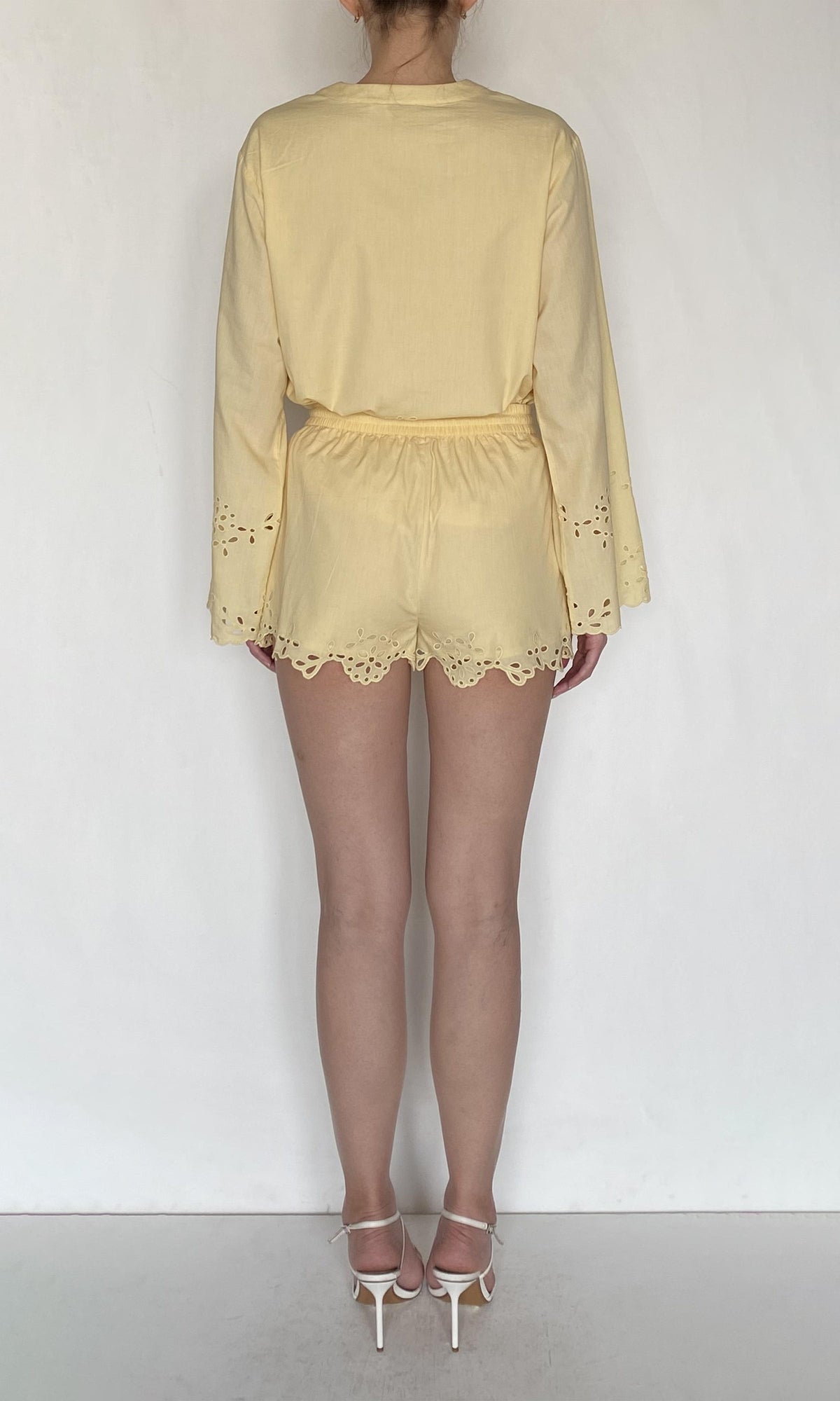 Womens | Bagh Cotton Shorts | Yellow
