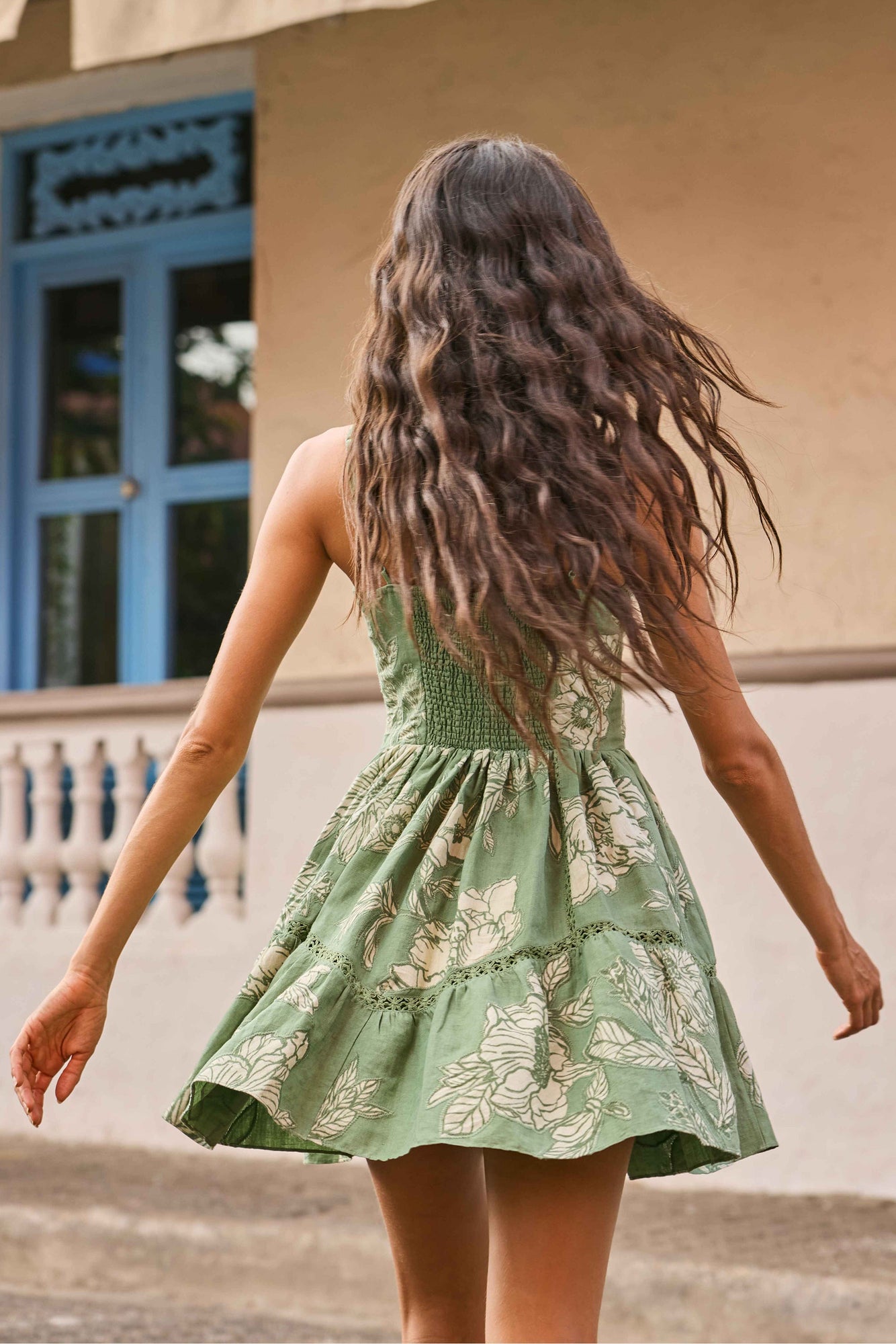 Short Dress With Highlight Emb | Green