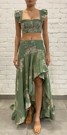 Hemant & Nandita | Dara Long Skirt | Green