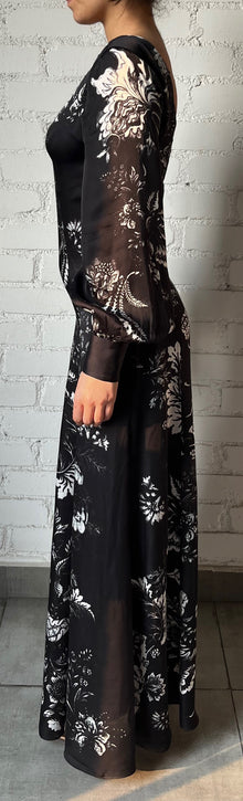 Hemant & Nandita | Dea Long Dress | Black/White