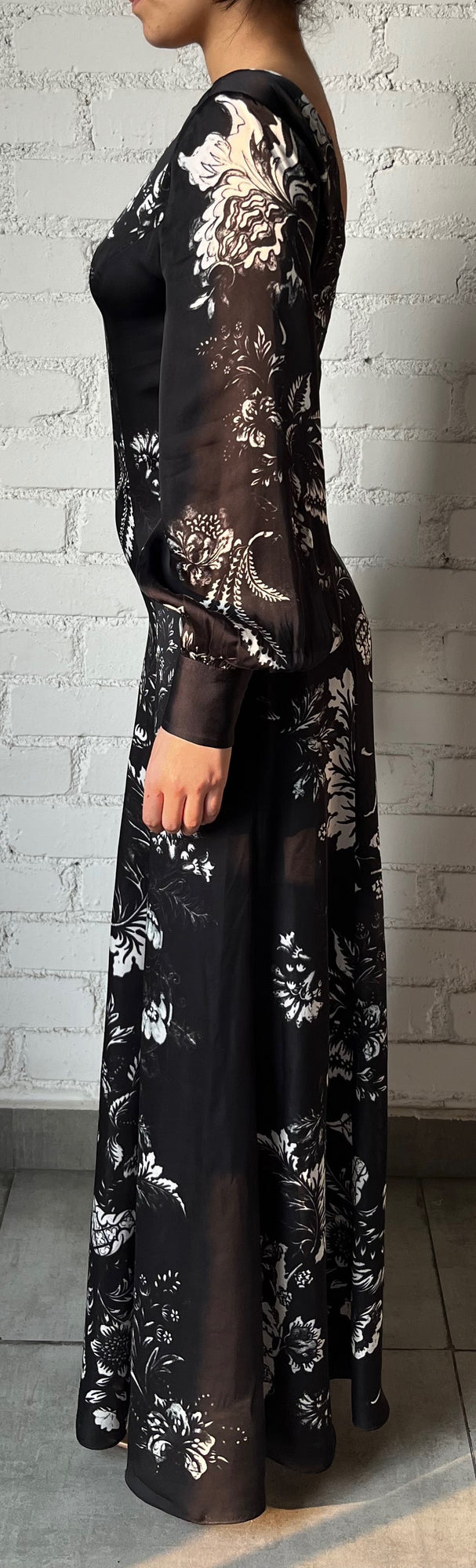 Hemant & Nandita | Dea Long Dress | Black/White
