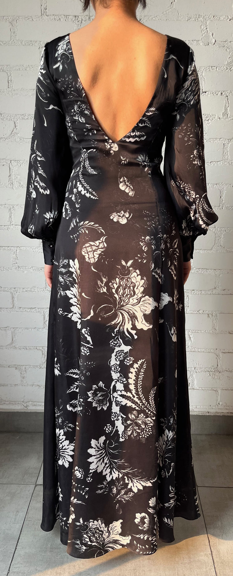 Hemant & Nandita | Dea Long Dress | Black/White