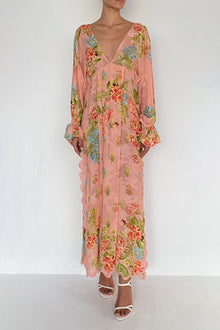 Kaftan With Printed Slip | Multi