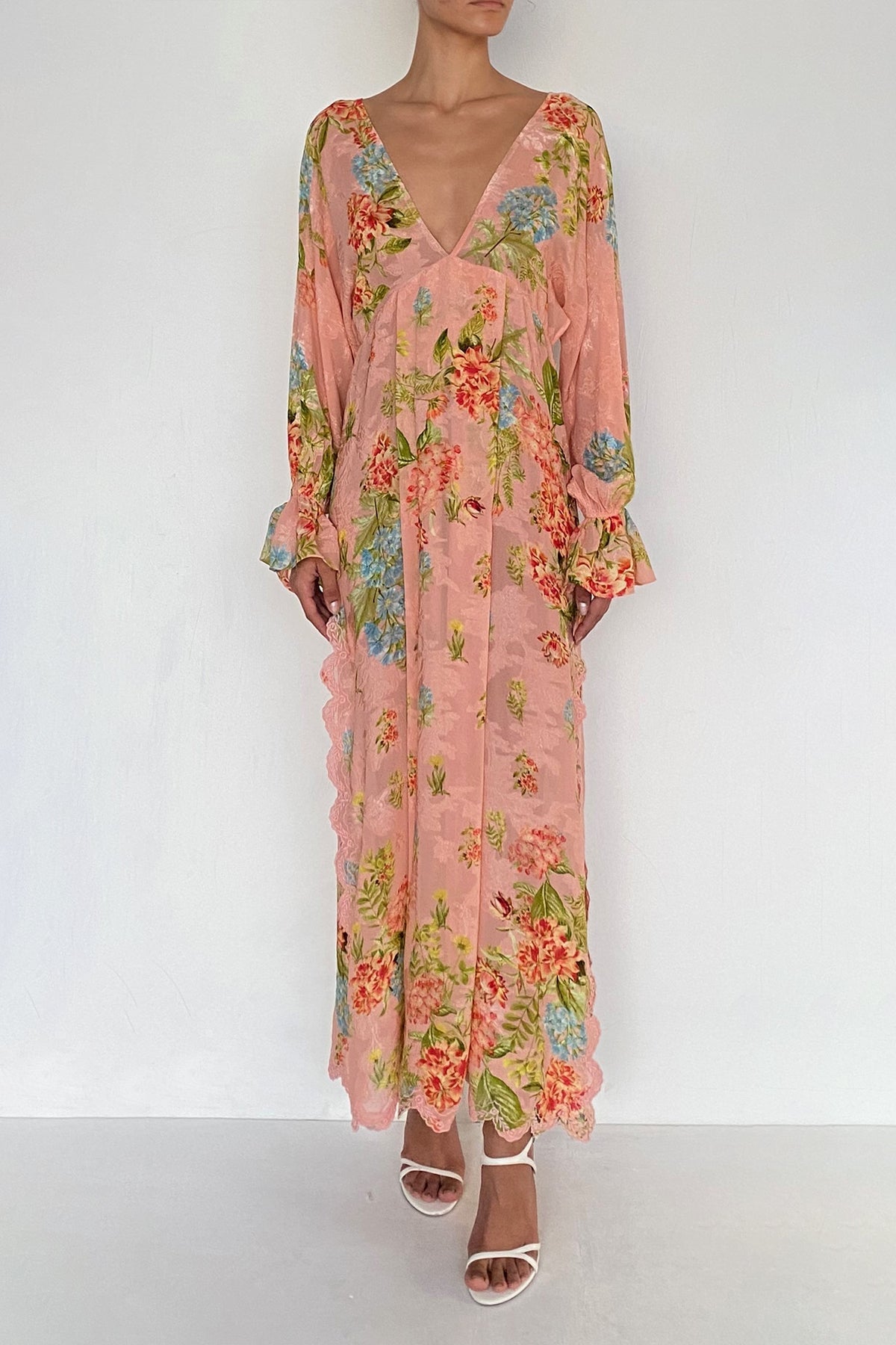 Kaftan With Printed Slip | Multi