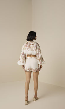 Womens | Diza Linen Cotton Shorts | White