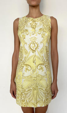 Hemant And Nandita | Fiza Cotton Mini Dress | Light Yellow