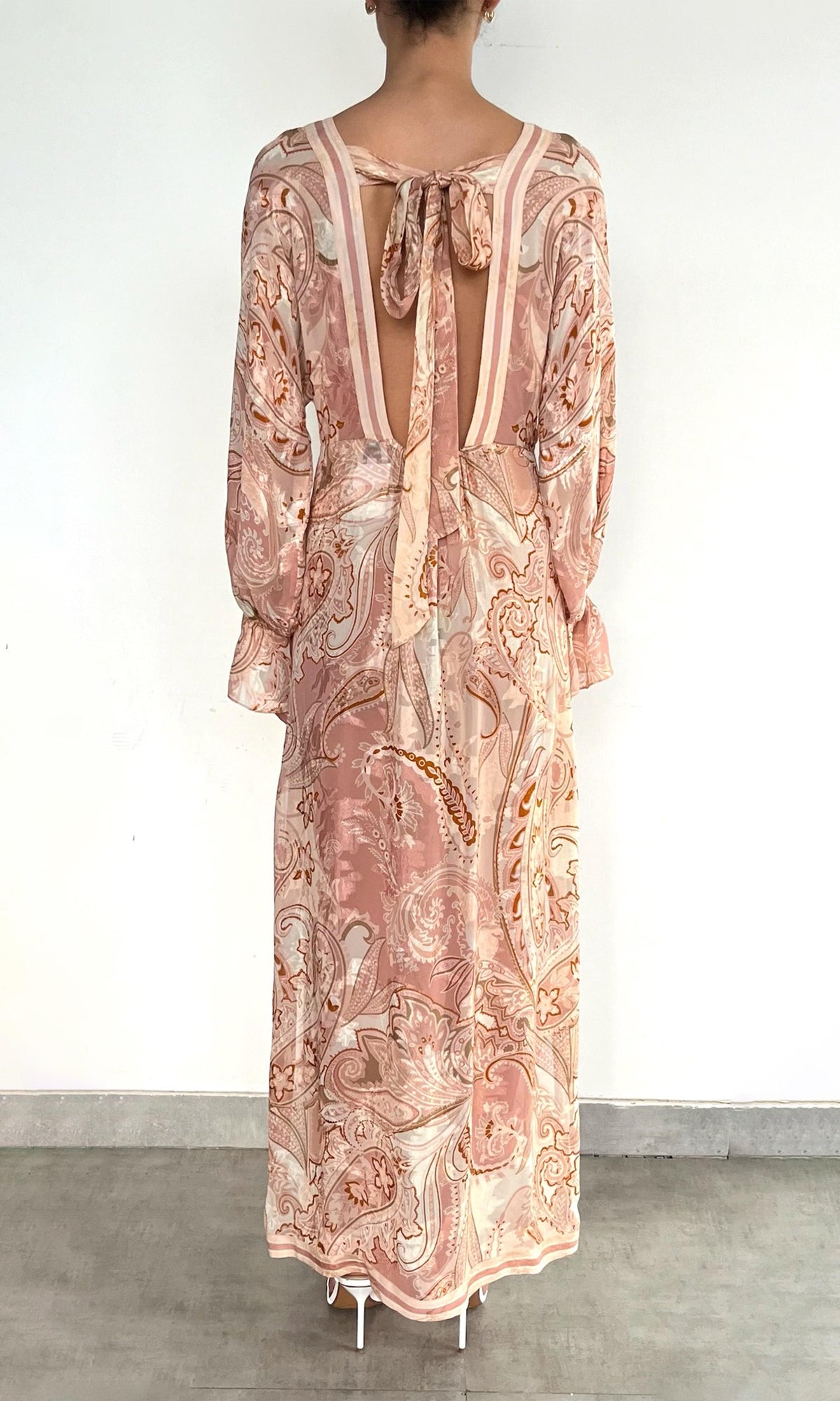 Hemant And Nandita | Fiza Viscose Ggt Dobby Kaftan Without Slip | Peach Pink