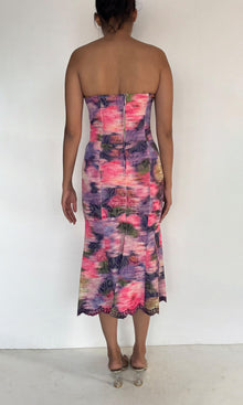 Hemant And Nandita | Inv Cotton Jacquard Midi Dress | Purple
