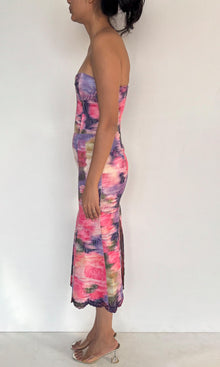 Hemant And Nandita | Inv Cotton Jacquard Midi Dress | Purple