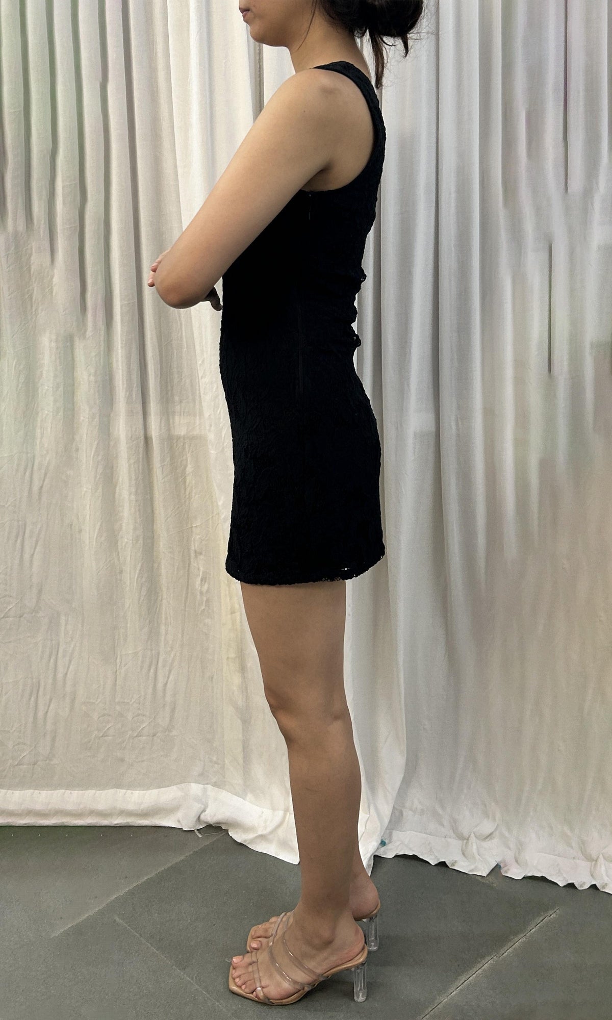 Womens | Inv Viscose Short Dress | Black