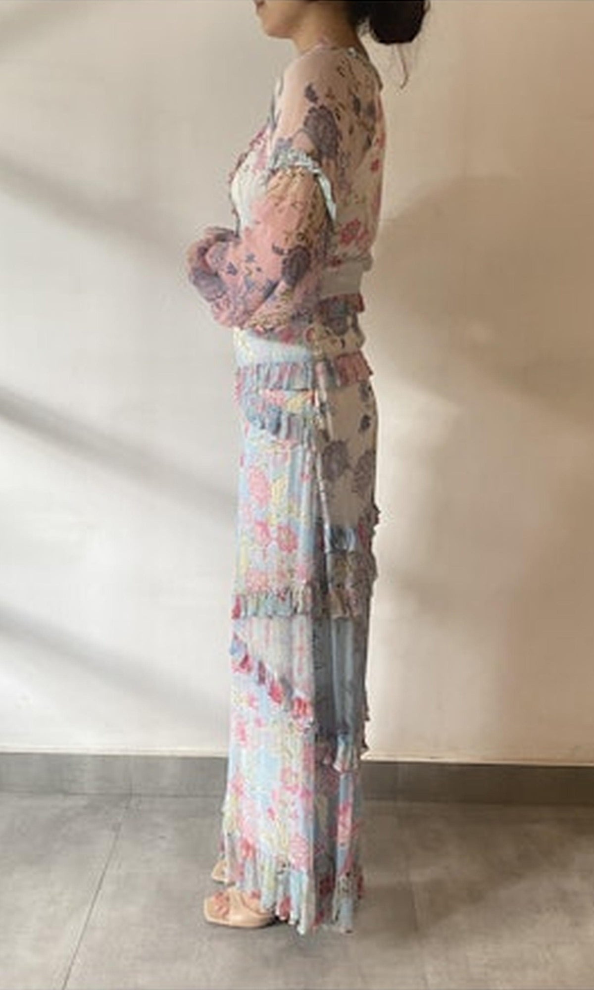 Womens | Inv Viscose Chiffon Long Dress | Multi