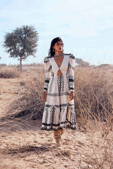 Hemant & Nandita | Moira Midi Dress | White/Black