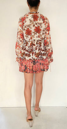 Hemant & Nandita | SD Floral Short Dress | Maroon
