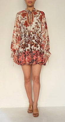 Hemant & Nandita | SD Floral Short Dress | Maroon