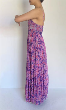 Womens | Lei Crinkle Chiffon Long Dress | Pink