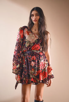 Hemant & Nandita | Naaz One-Shoulder Short Dress | Peach