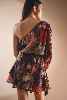Hemant & Nandita | Naaz One-Shoulder Short Dress | Peach