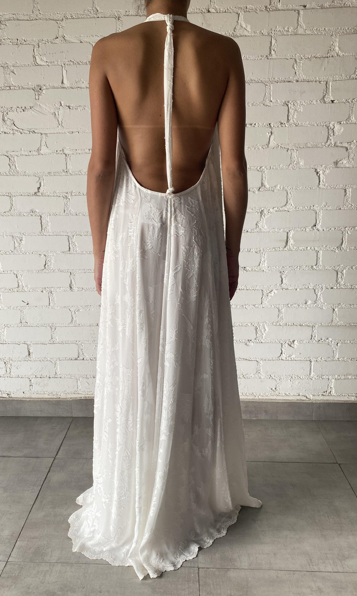 Womens | Nera Viscose Long Dress | White