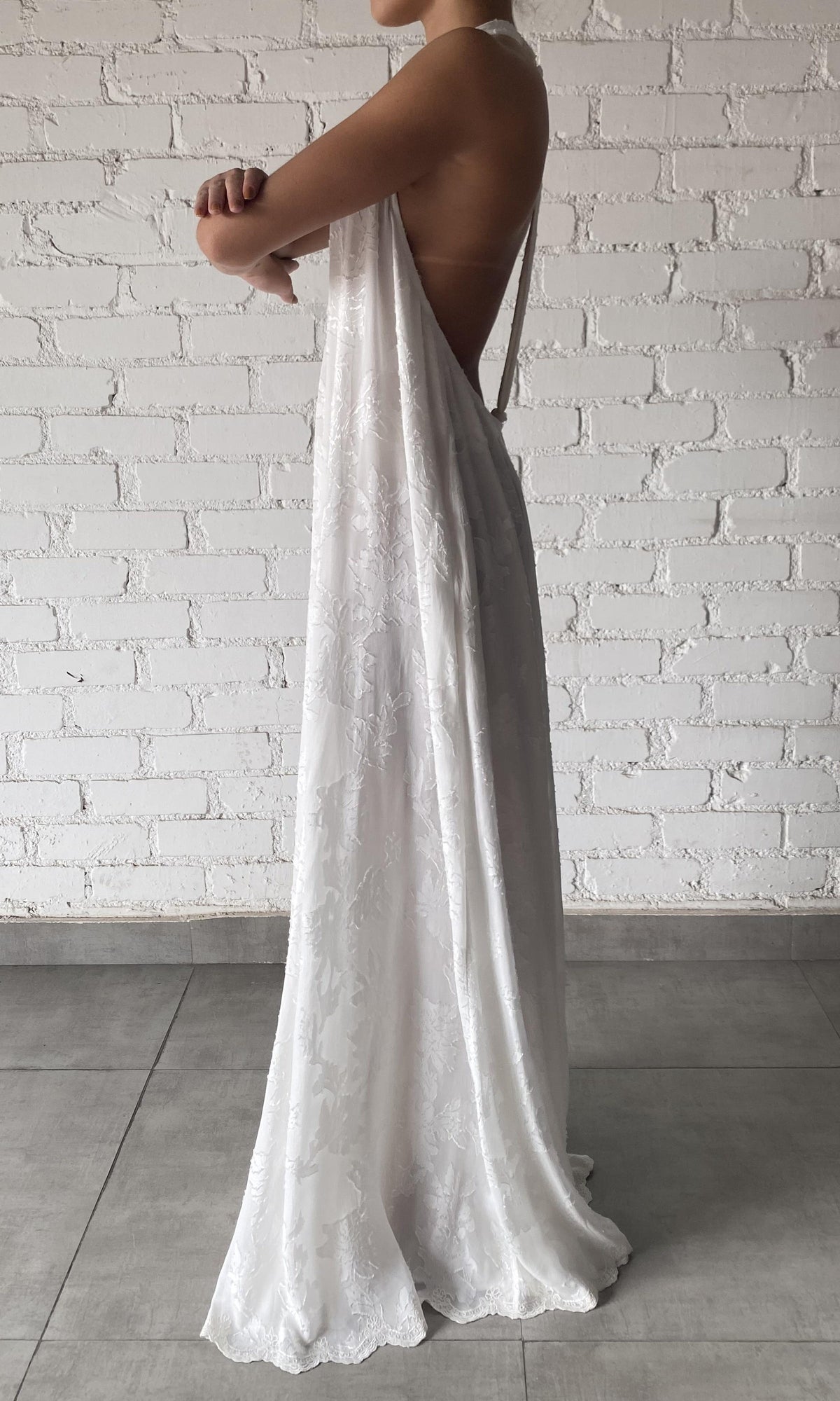 Womens | Nera Viscose Long Dress | White