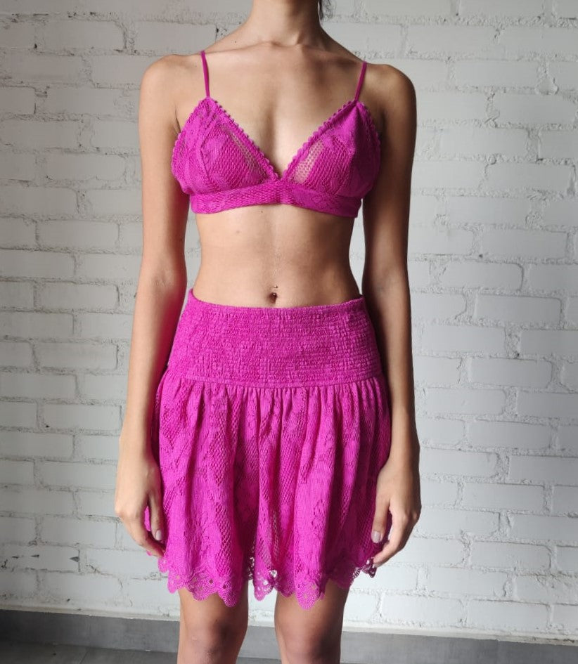 Hemant & Nandita | Nysa Short Skirt | Pink