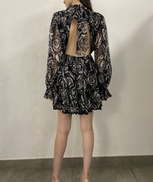 Orah Short Dress | Black/White