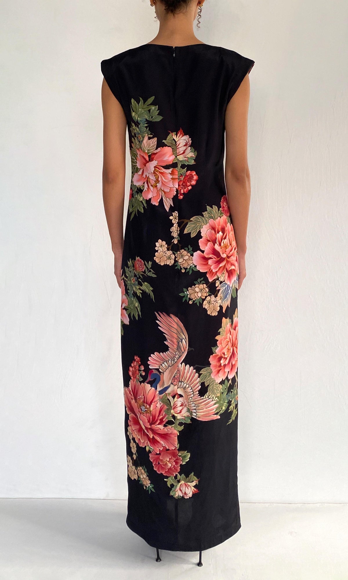 Womens | Rani Heavy Crepe Maxi Dress | Black