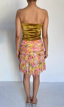 Hemant And Nandita | Sehr Brasso Velvet Top | Mustard