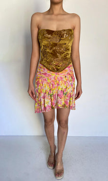 Hemant And Nandita | Sehr Brasso Velvet Top | Mustard