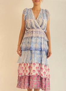Hemant & Nandita | SL Midi Dress | Blue