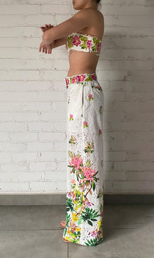 Hemant And Nandita | Taha Cotton Schiffli Bralette | White Floral