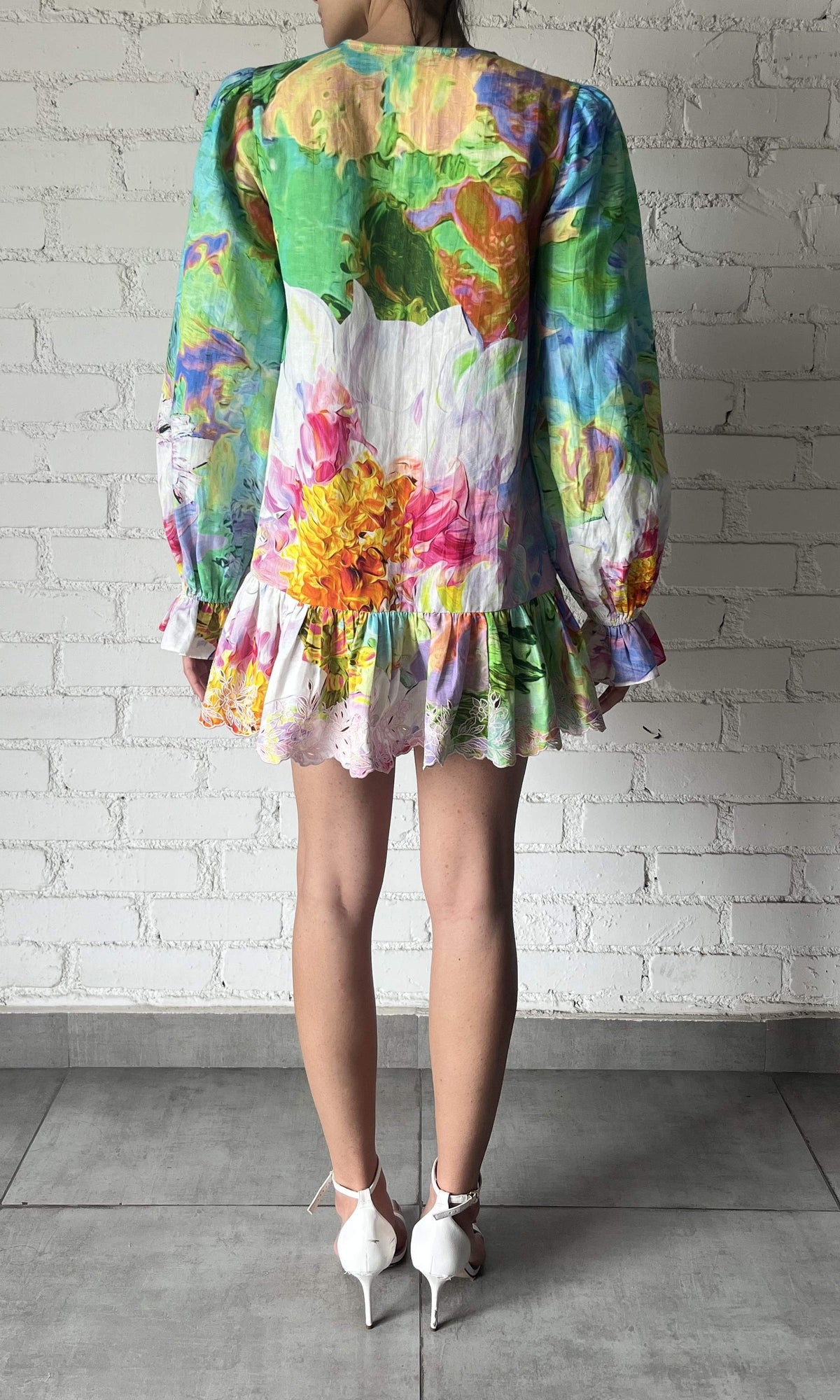 Hemant And Nandita | Tiva Linen Cotton Short Dress | Multi