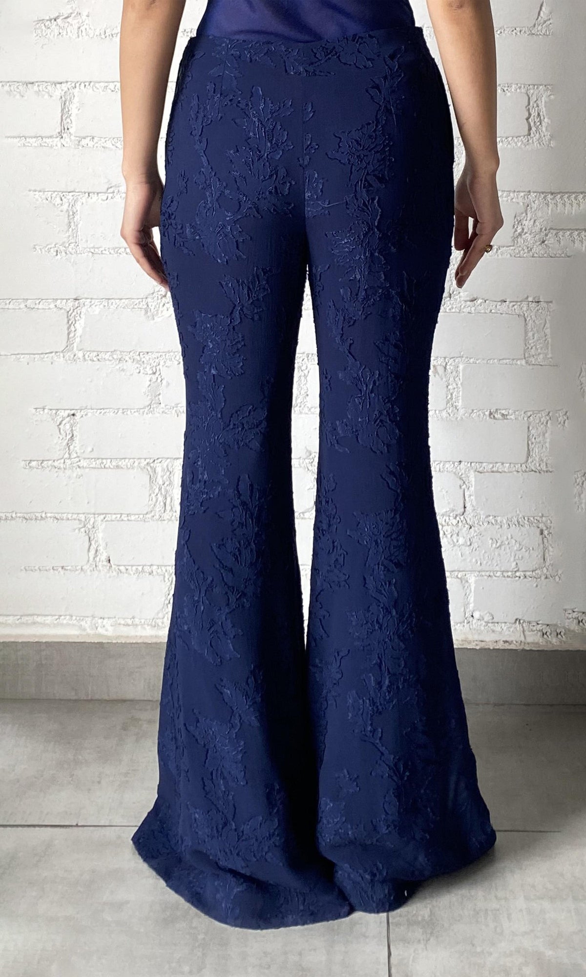 Hemant And Nandita | Tiya Viscose Georgette Pants | Blue