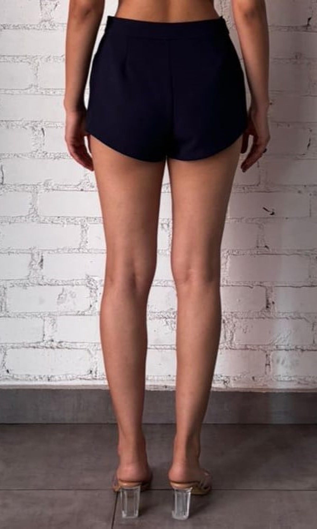 Hemant And Nandita | Tiya Polyester Crepe Lycra Shorts | Blue