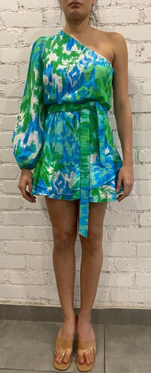 Hemant & Nandita | Vida Short Dress | Blue/Green